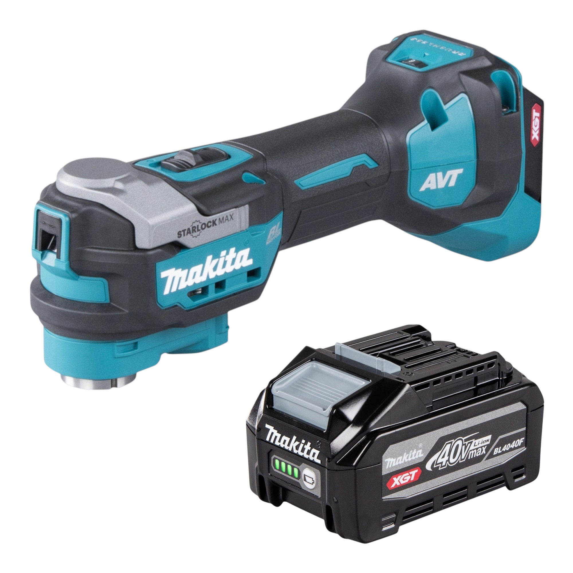 Makita Tm 001 Gu1 Akku Multifunktionswerkzeug 40 V Max. Starlock Max Brushless + 1x Akku 4,0 Ah - Ohne Ladegerät