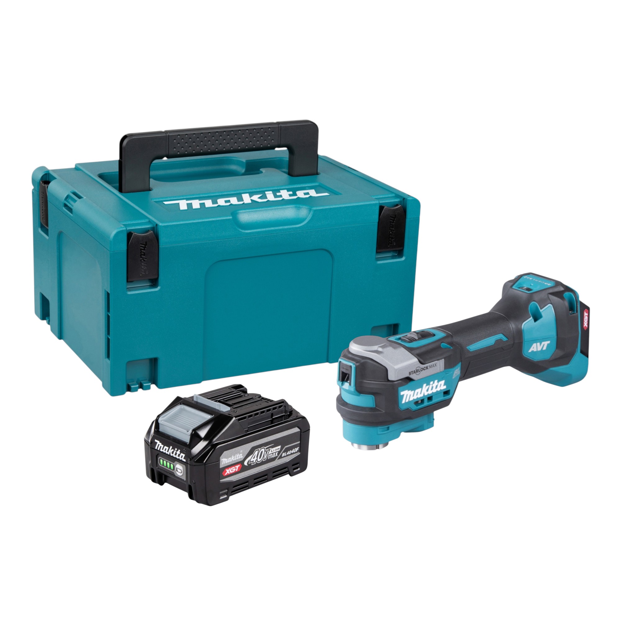Makita Tm 001 Gu101 Akku Multifunktionswerkzeug 40 V Max. Starlock Max Brushless + 1x Akku 4,0 Ah + Makpac - Ohne Ladegerät