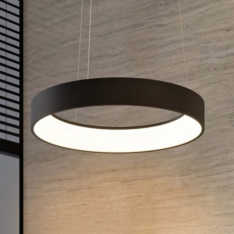 [neuwertig] B-ware Arcchio Pendelleuchte Hängelampe Led Lampe Aleksi Schwarz Eisen Kunststoff 60 Cm