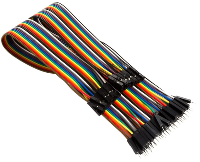 Whadda - Jumper-kabel (40 X Drahtbrücken-stecker, 40 X Drahtbrücken-buchse) 30 Cm