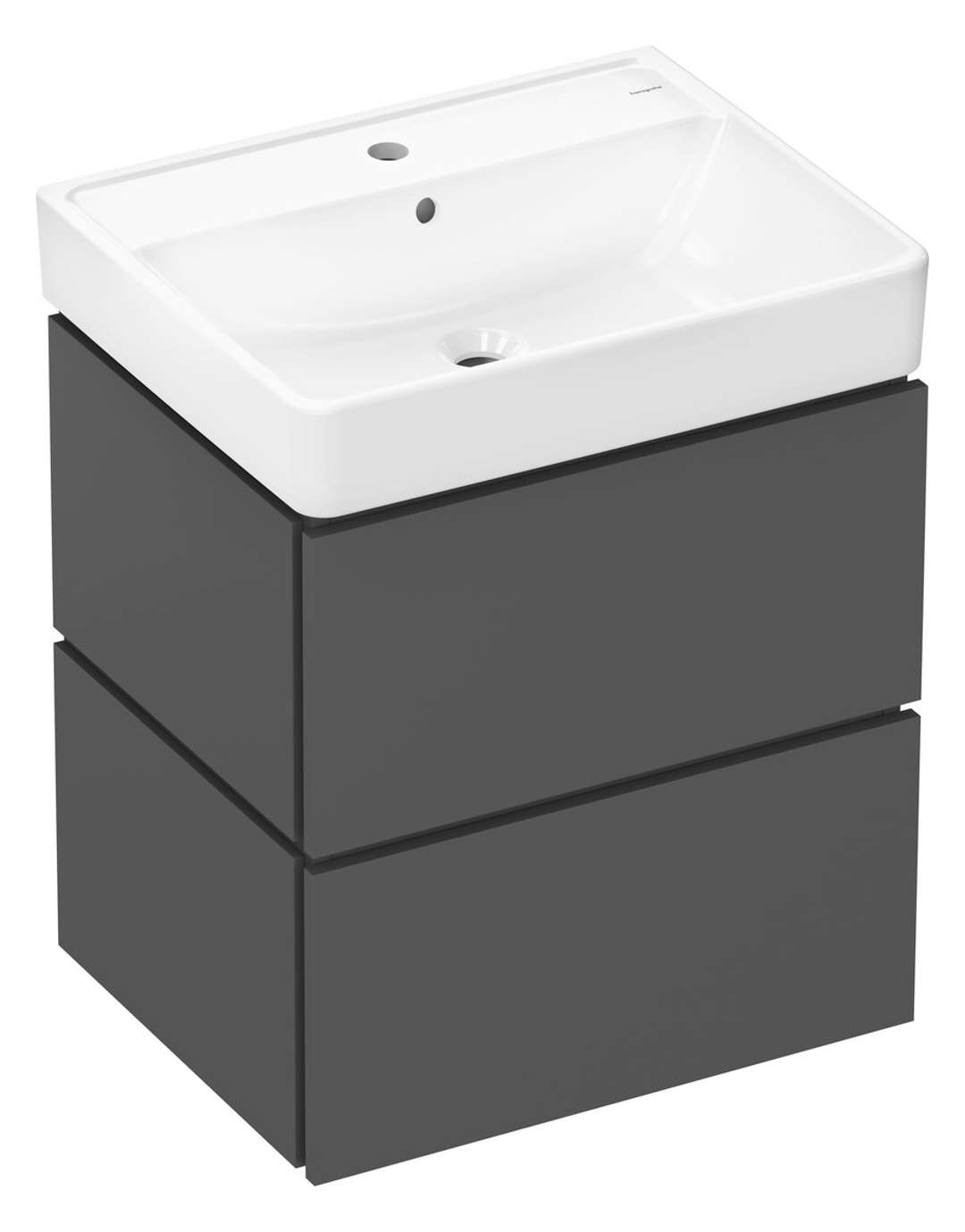 Hansgrohe Xilesa E - Waschtisch Mit Unterschrank, 58x73x48 Cm, 2 Auszüge, Schiefergrau Matt 54396760