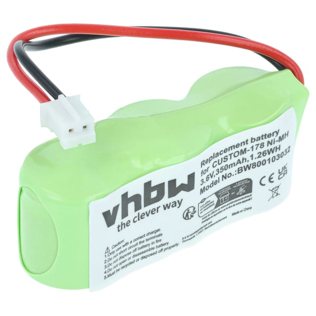 Vhbw - Akku Ersatz Für Oregon Scientific Custom-178, 25aah3bmx-2 Für Wetterstation (350 Mah, 3,6 V, Nimh)