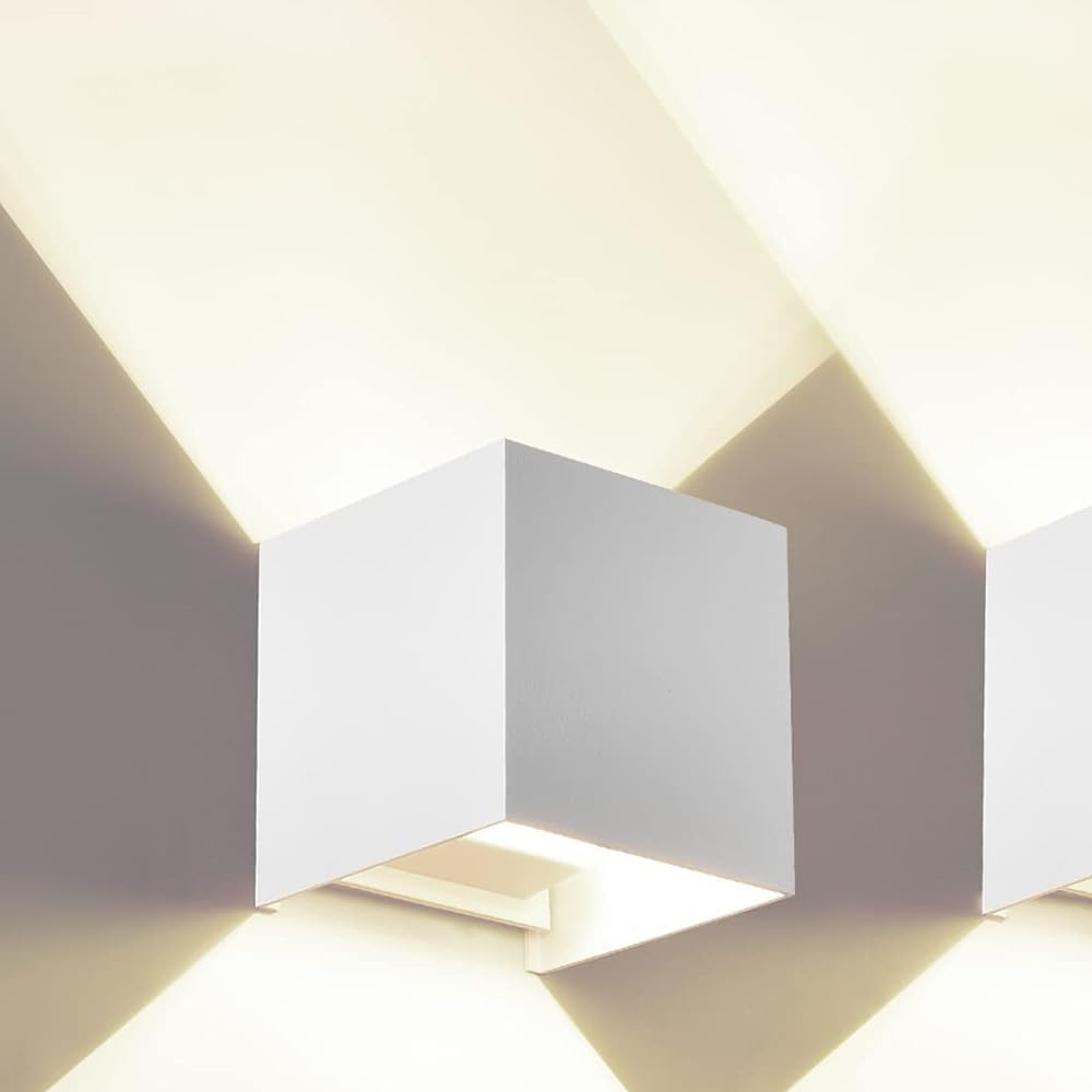 Wandleuchte, Led 3000k 15w, Ip65 Etanche, Weiß Für Den Innen-/außenbereich Des Salon-/gartengartens