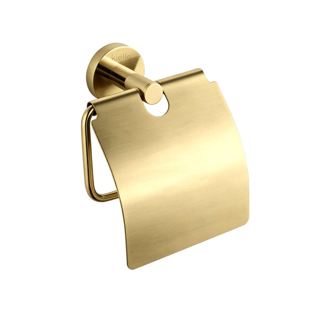 Kielle Oudee - Toilettenpapierhalter Mit Deckel, Gebürstetes Gold 40402036