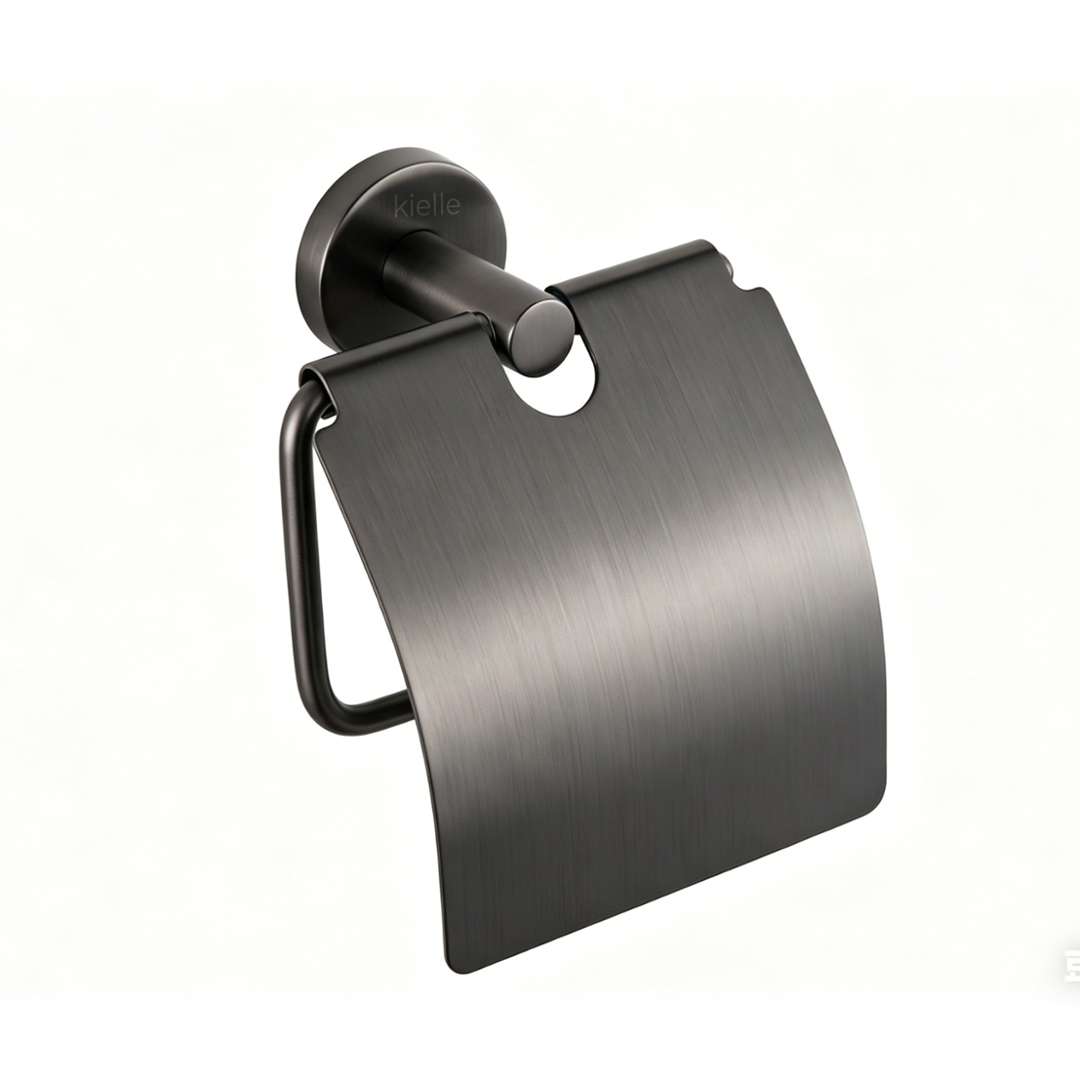 Kielle Oudee - Toilettenpapierhalter Mit Deckel, Gun Grey 40402037