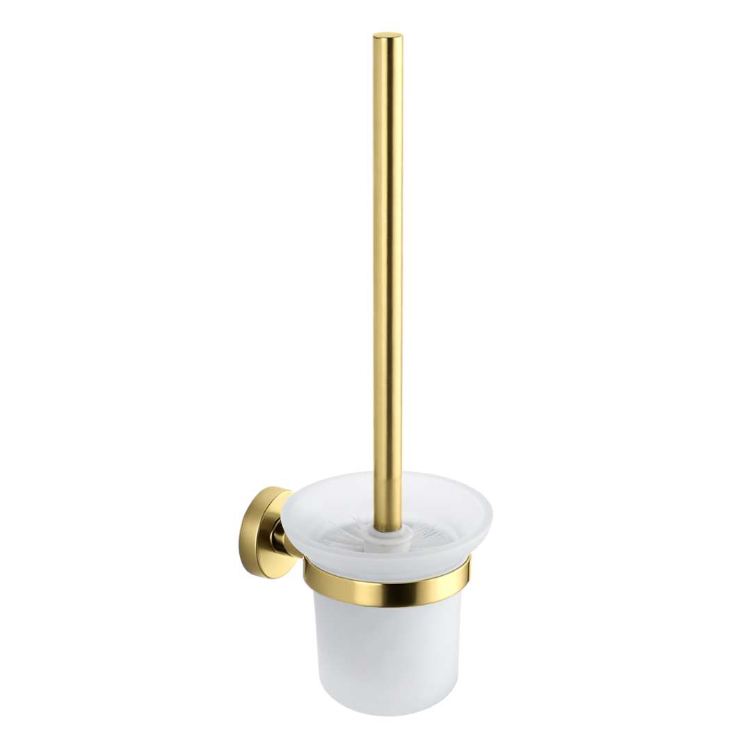 Kielle Oudee - Wand-wc-bürste Mit Halter, Milchglas/gebürstetes Gold 40502036