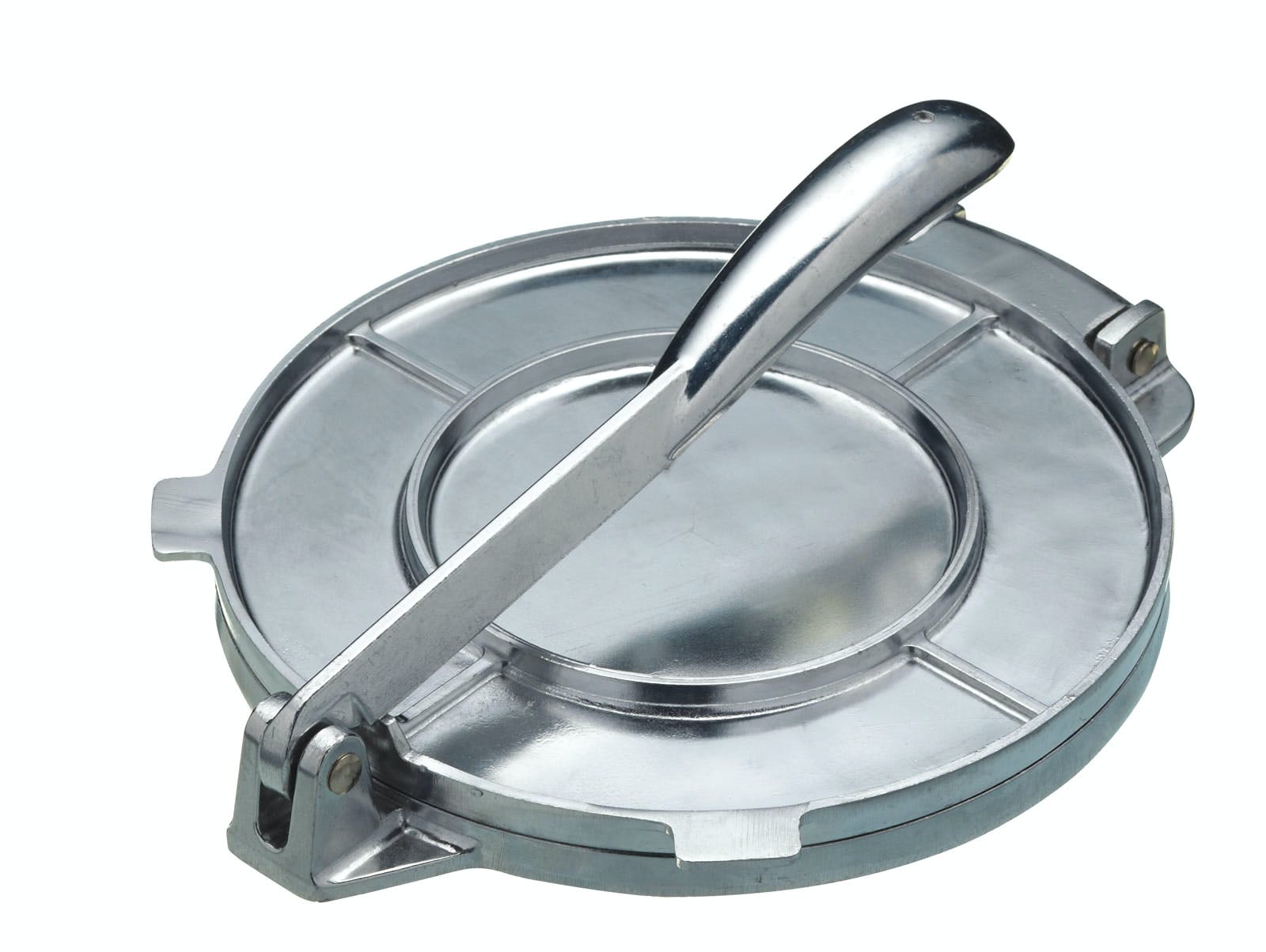 Kitchencraft World Of Flavours Presse De Tortilla-presse Versilbert, Presse De Metall Für Den Einsatz Als Rundschreiben Presse De Teig, 20 X 25 Cm, Box De Geschenk, 1 Stk.