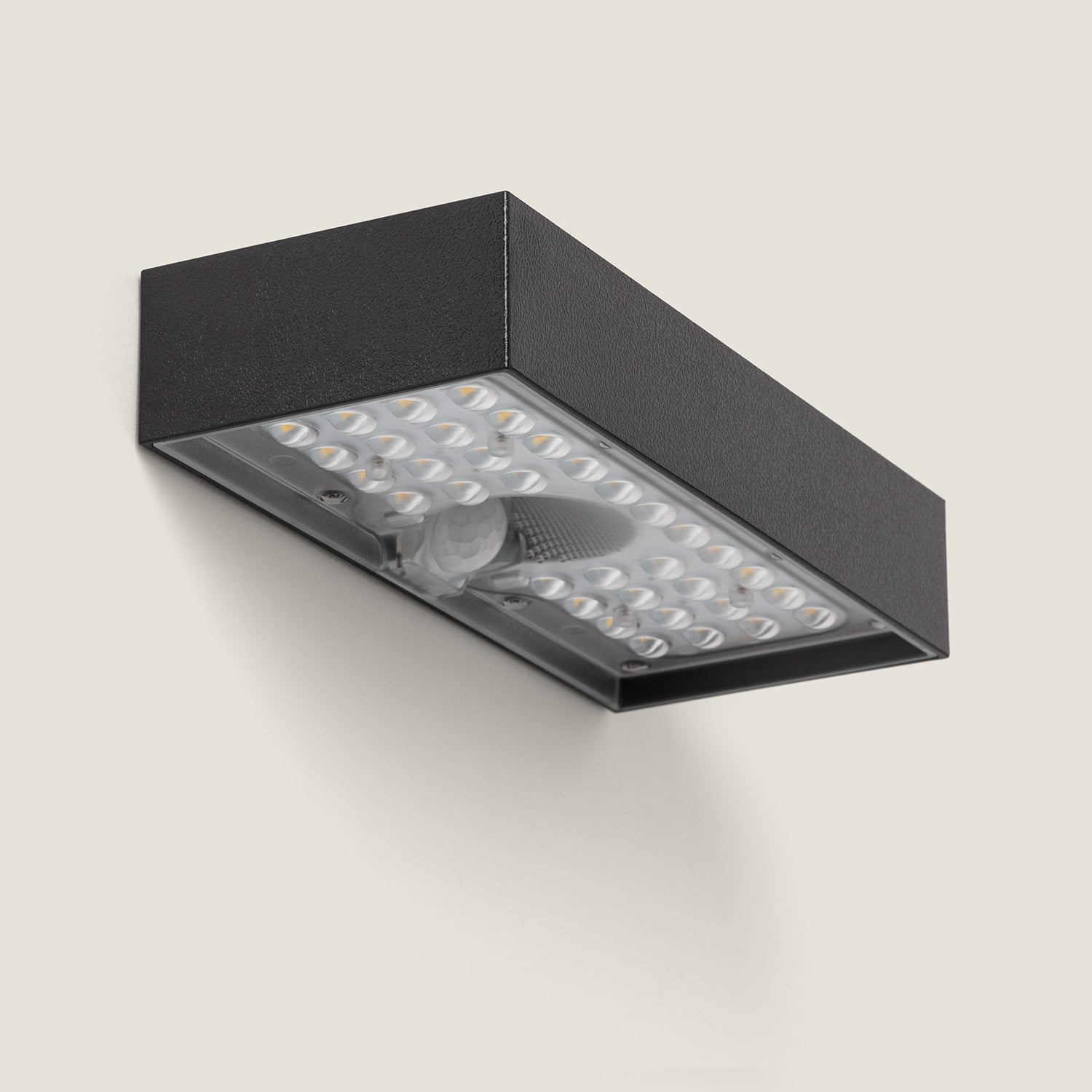Led Wandleuchte Außen Mit Bewegunssensor Pir Karl Solar 3000k Schwarz Warmweiß ↔23 Cm