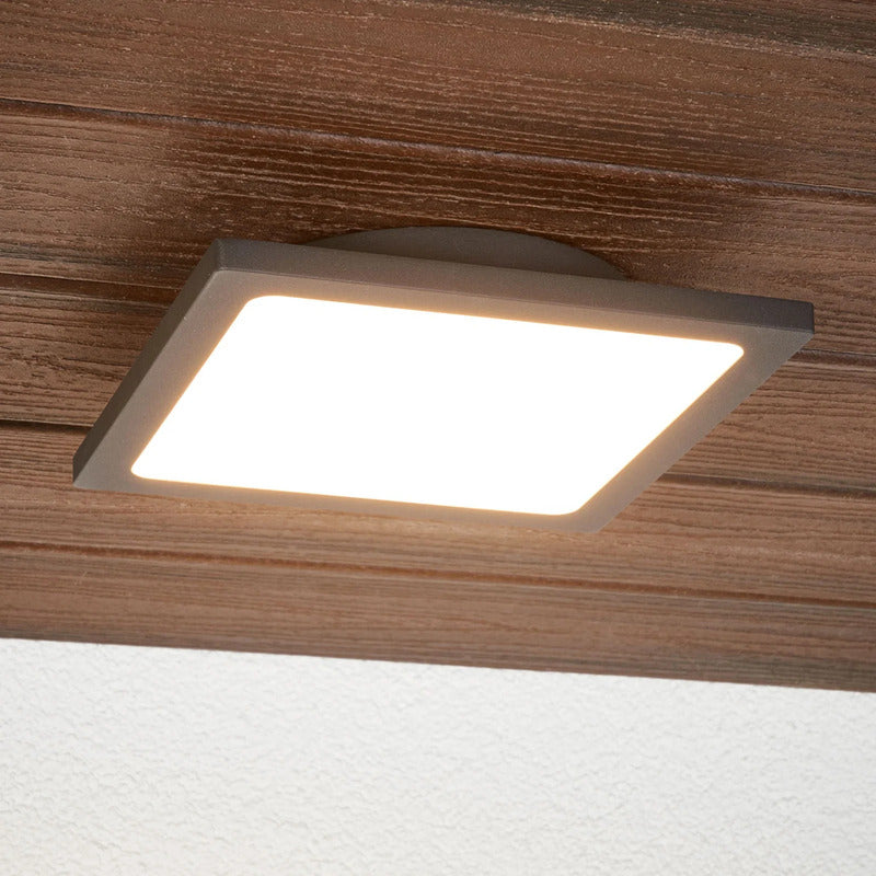 [gebraucht] B-ware Lucande Deckenleuchte Außenlampe Led Sensor Mabella Dunkelgrau Weiß Ip65