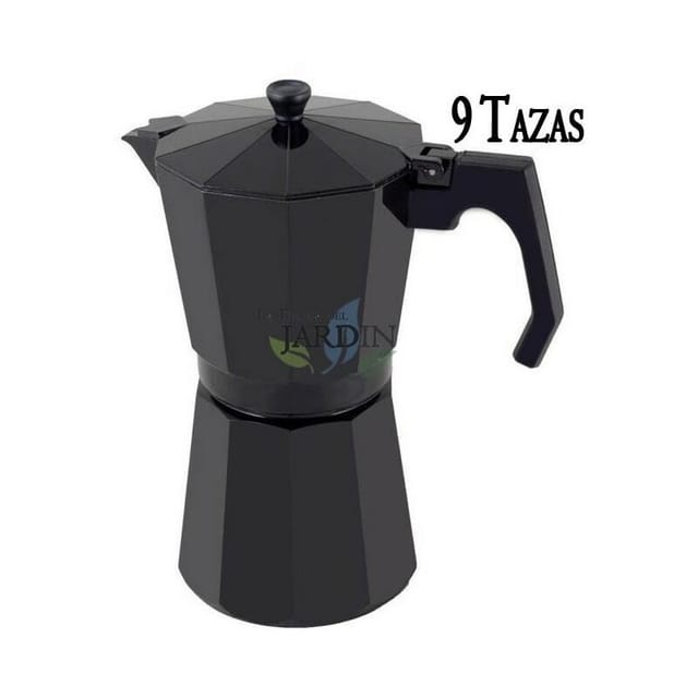 Suinga - Induktionskaffeemaschine Aus Schwarzem Aluminium Für 9 Tassen