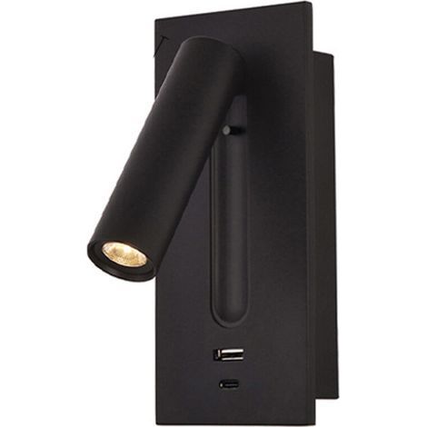 Einbauleuchte Mit Led, 3 W, Warmweißes Licht 3000 K, Um 350° Schwenkbar Und Um 90° Faltbar, Aus Korrosionsbeständigem Aluminium, Mit Usb-ladung Und Type-c-anschluss