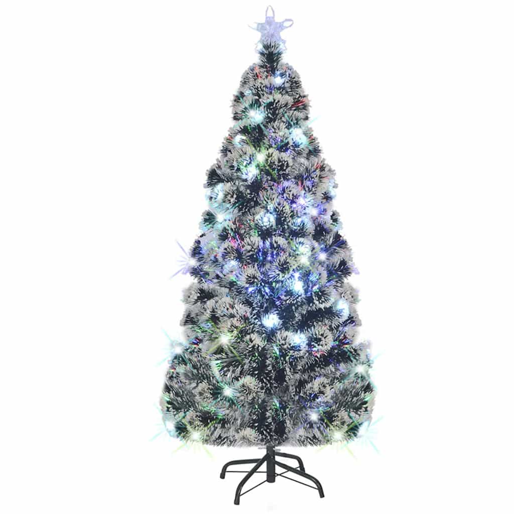 Vorbeleuchteter Weihnachtsbaum Mit Ständer Und Led 210 Cm Glasfaser Vidaxl