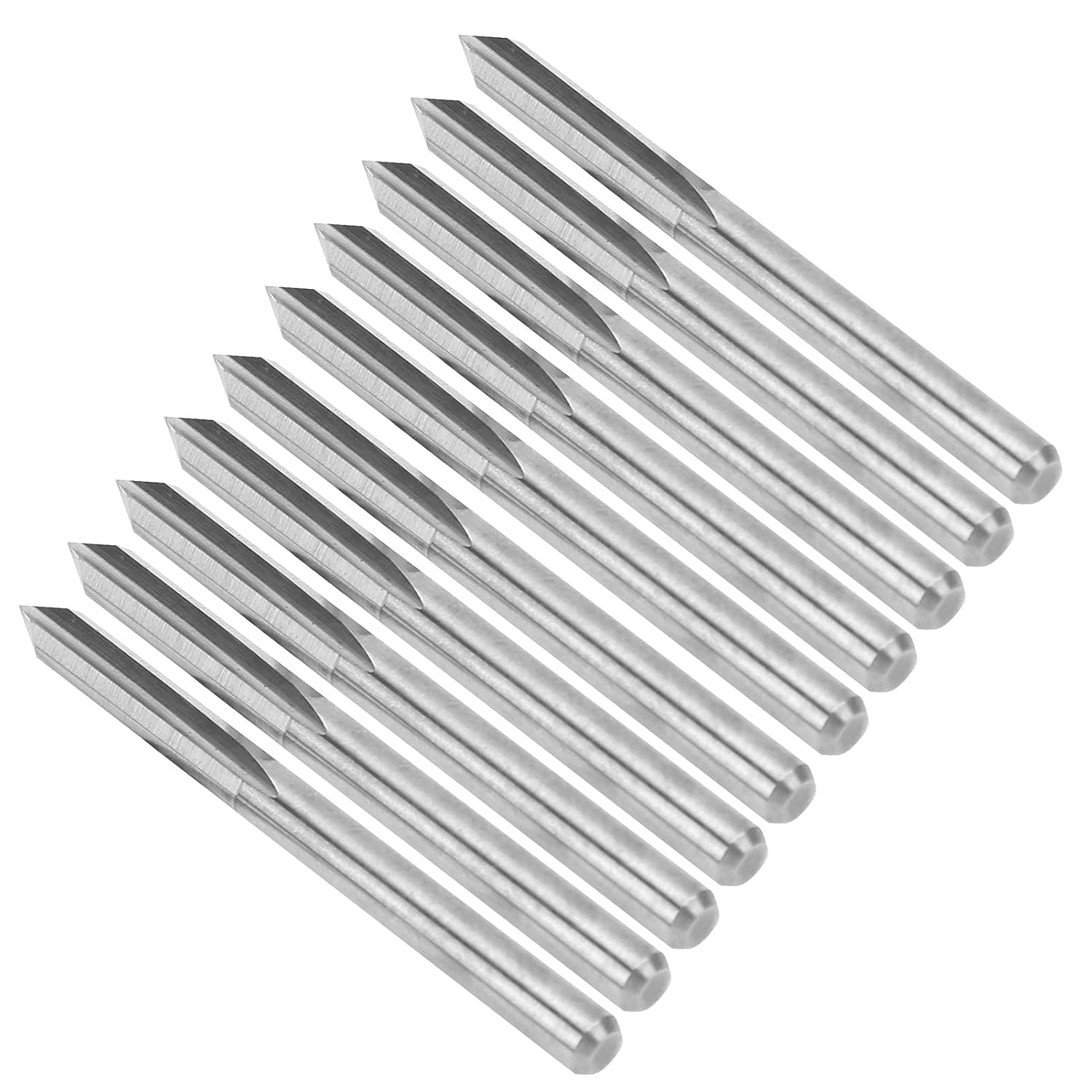 Satz Mit 10 V-gravurfräsern, 60°-spiegelkante, 3,175 Mm Schaft