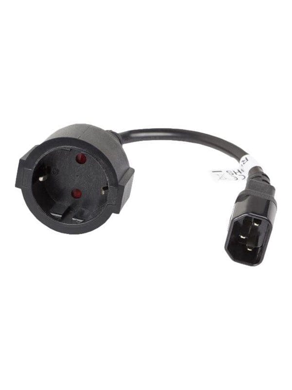 Ca-c14e-10cc-0018-bk Iec 320 C14 - Netzwerkkabel-verlängerung (buchse Auf Shuko-stecker, 0,2 M), Schwarz - Lanberg