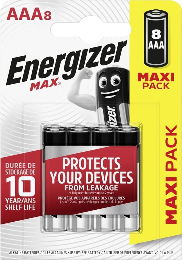 Energizer - Max Alkaline Batterie Micro Aaa 1,5 V, 8er Pack Batterien