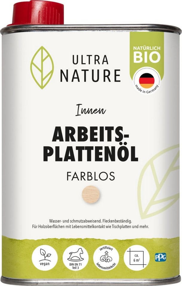 Ultra Nature Arbeitsplattenöl 250 Ml Farblos Holzpflege