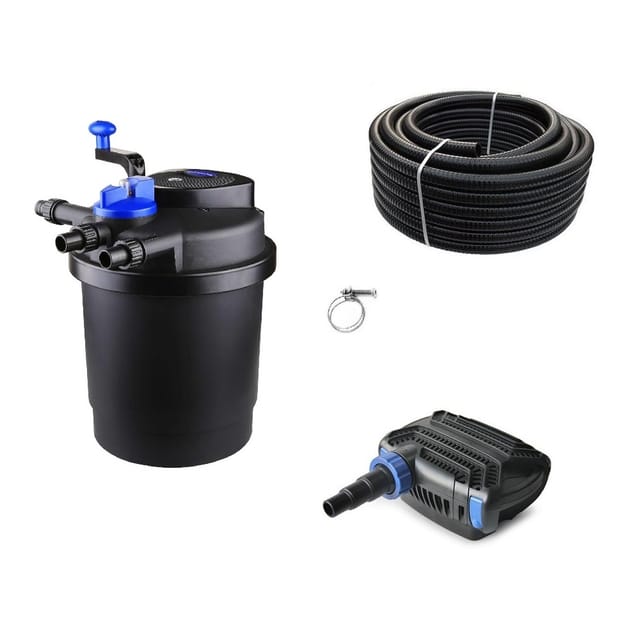 Druckteichfilter Set Cpf 2500 Mit 10w Eco Pumpe 10m Schlauch Nr.17