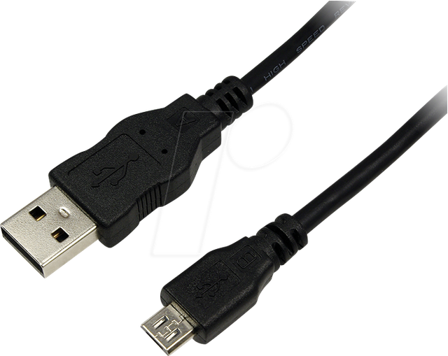 Logilink Cu0059 - Usb 2.0 Kabel, Am Zu Micro Bm, 3 M, Schwarz