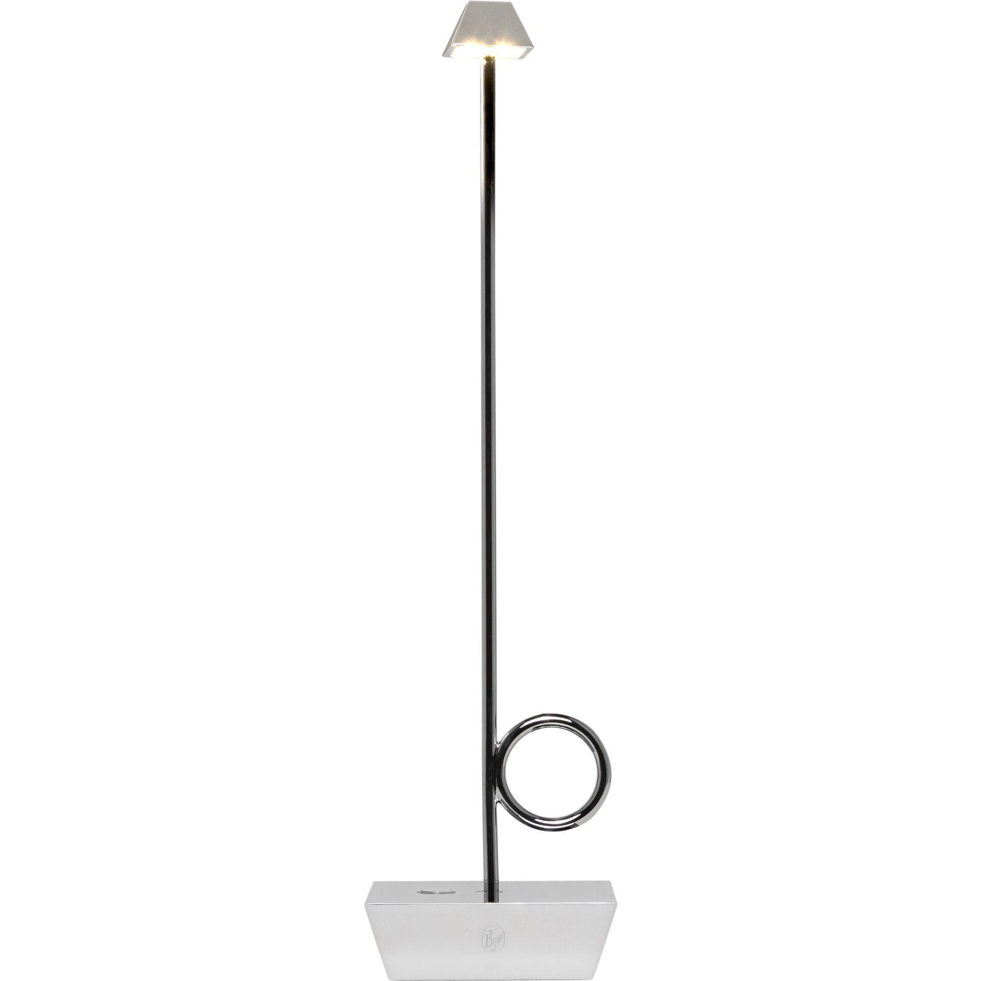 Broggi Moderne Tischlampe Design Chrom Wiederaufladbar