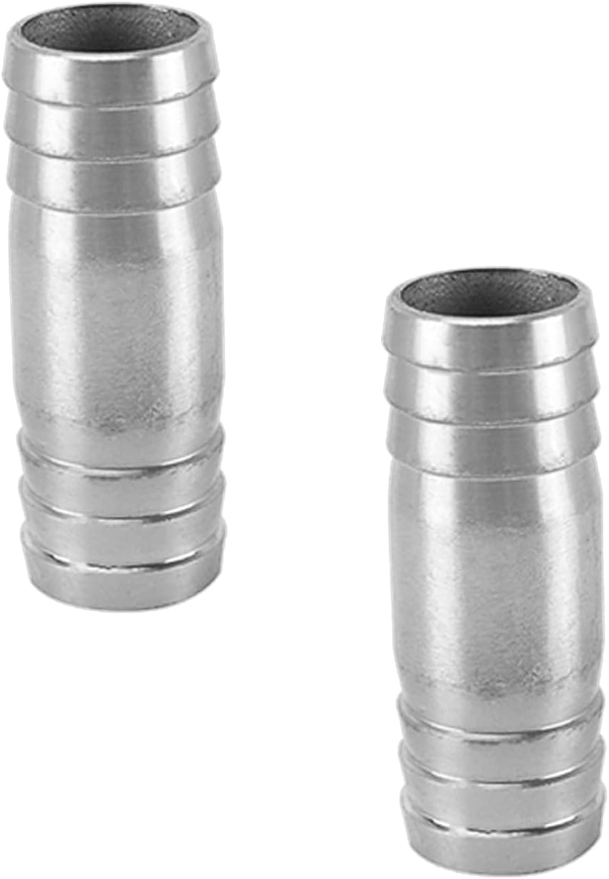 22 Mm Edelstahl-schlauchverschraubung, Gerade, 2-wege-schlauchverschraubung Mit Muffe, Ablaufschlauchanschluss (2er-pack)