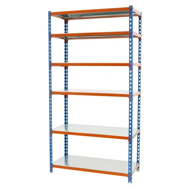 Simonrack Moderne Metallregal Blau Orange Galva