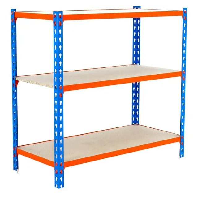 Simonrack Leichtregal Blau Orange Holz 900x900x500 Mm