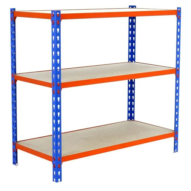 Simonrack Metallregal Blau Orange Holz 900x1100x500 Mm