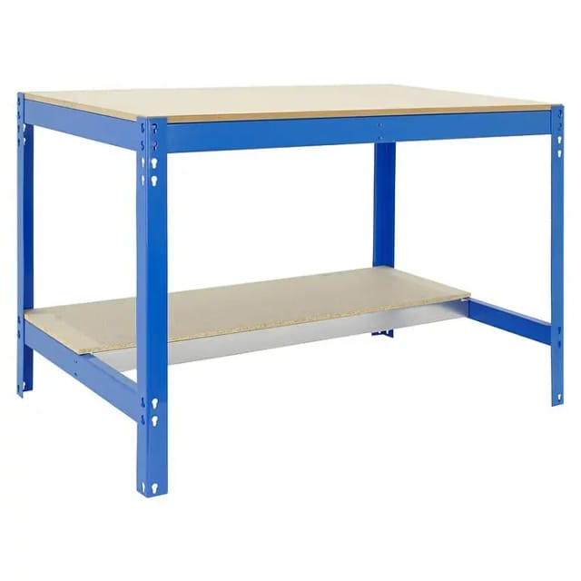 Simonrack Kit Simonwork Bt0 Arbeitstisch Blau Und Holz 842x1510 Mm