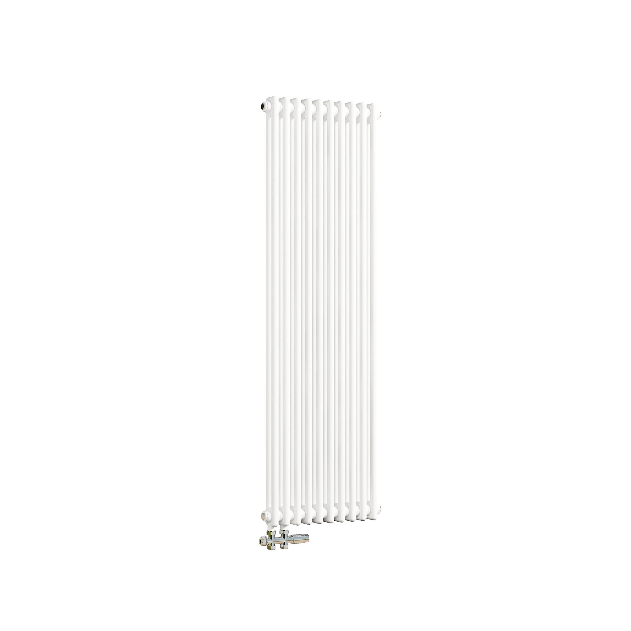 Duschparadies 1500x470mm Traditioneller Heizkörper Für Warmwasserbetrieb Weiß 1219w 2säulen