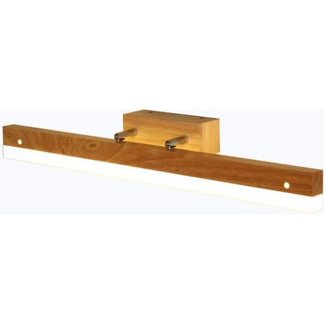 Badezimmerspiegellampe, Led-holz-badezimmer-wandlampe, 40 Cm, Led-wandleuchte, Innen-wandlampe Aus Holz Für Schlafzimmer, Flur, Treppen, Weißes Licht