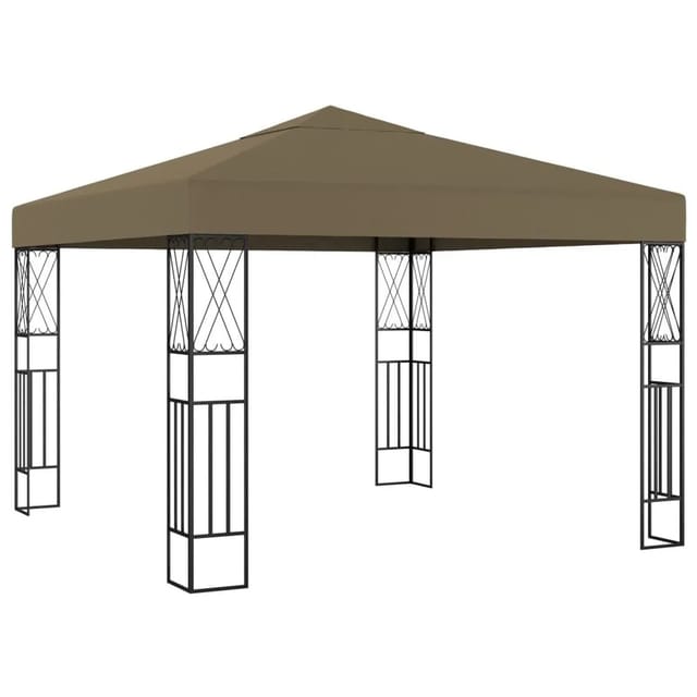 Pavillon 3x3 M Taupe Stoff Vidaxl