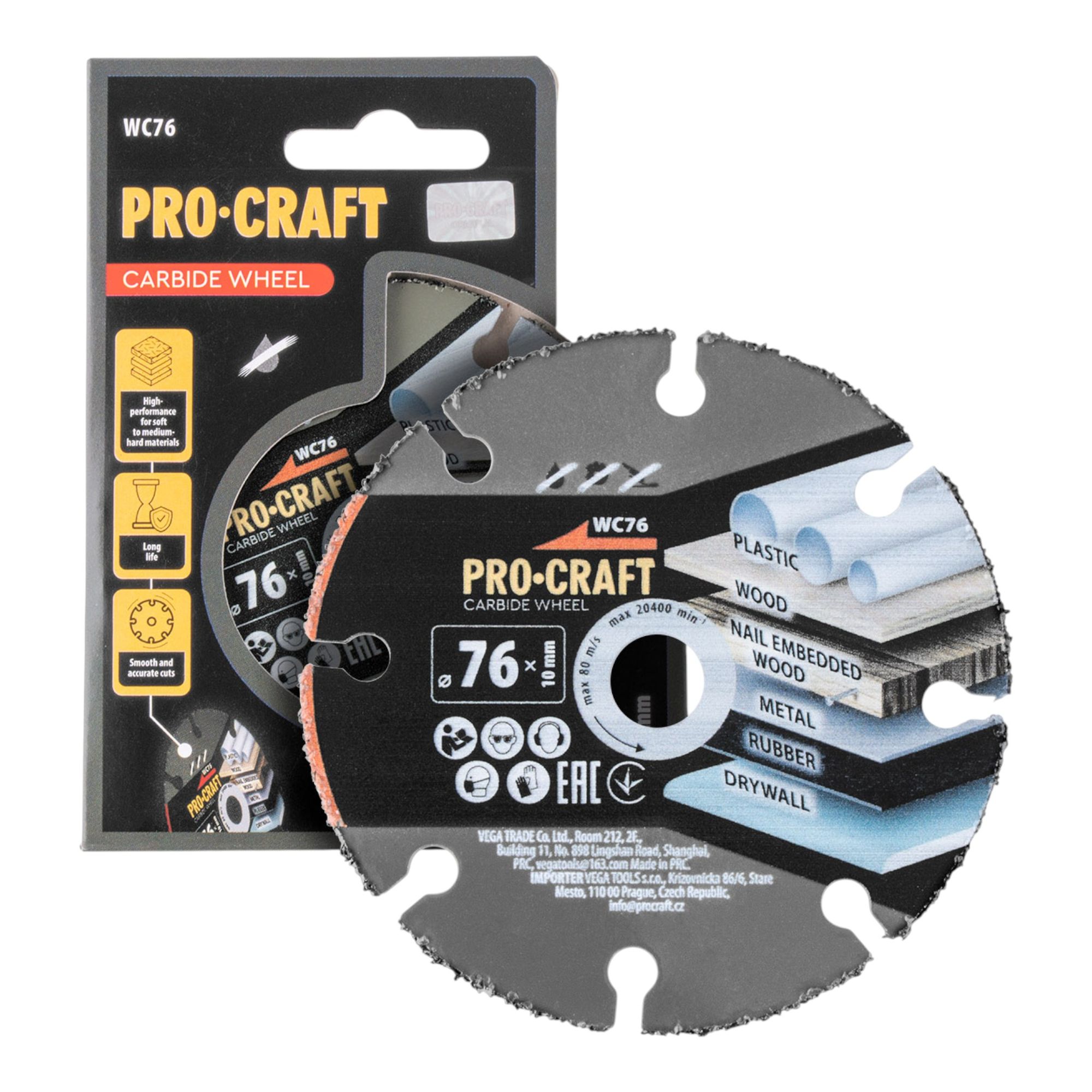 Procraft Wc76 Hartmetall Trennscheibe 76 X 10 Mm