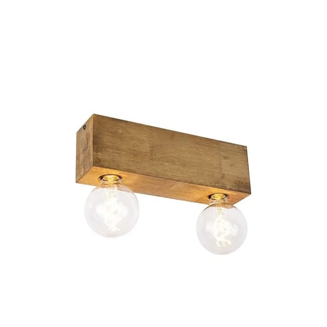 Landdeckenstrahler Holz 2-licht - Block