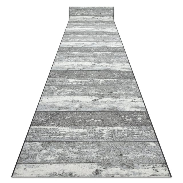 Läufer Antirutsch 100 Cm Holz Tafel Grau Grey 100x170 Cm