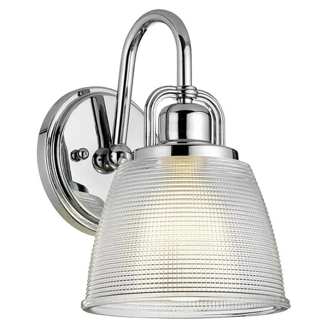 Badezimmerleuchte Wandlampe Leuchte Led Flurleuchte Glas Strukturiert Chrom