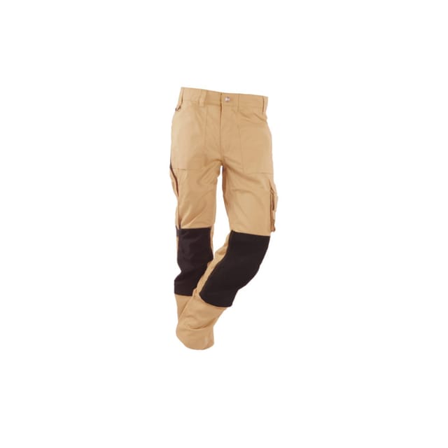 Arbeitshose - Herren - Größe 38 - Mehrere Taschen - Gerader Schnitt - Beige - Mobilon - Rica Lewis