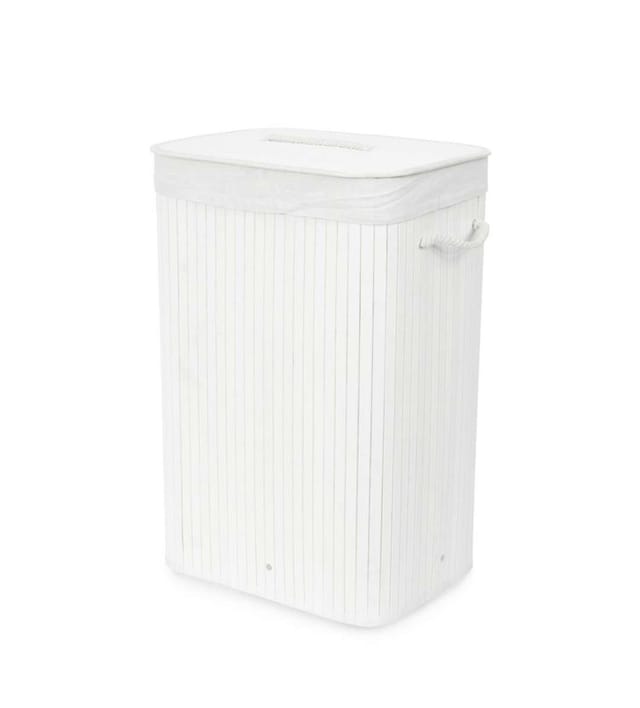 Compactor - Free - Wäschekorb 45x35x60 Cm, Bambus/weiß Ran9108