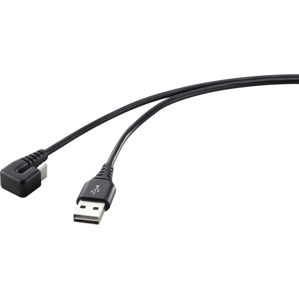 Usb-kabel Usb 2.0 Usb-c® Stecker, Usb-a Stecker 1.00 M Schwarz Rf-4609276 - Renkforce