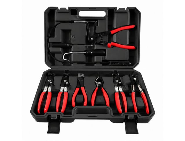 Bituxx 11 Tlg Schlauchklemmenzangen Set Schlauchschellenzange Schlauchschelle Zange Werkzeug Rot