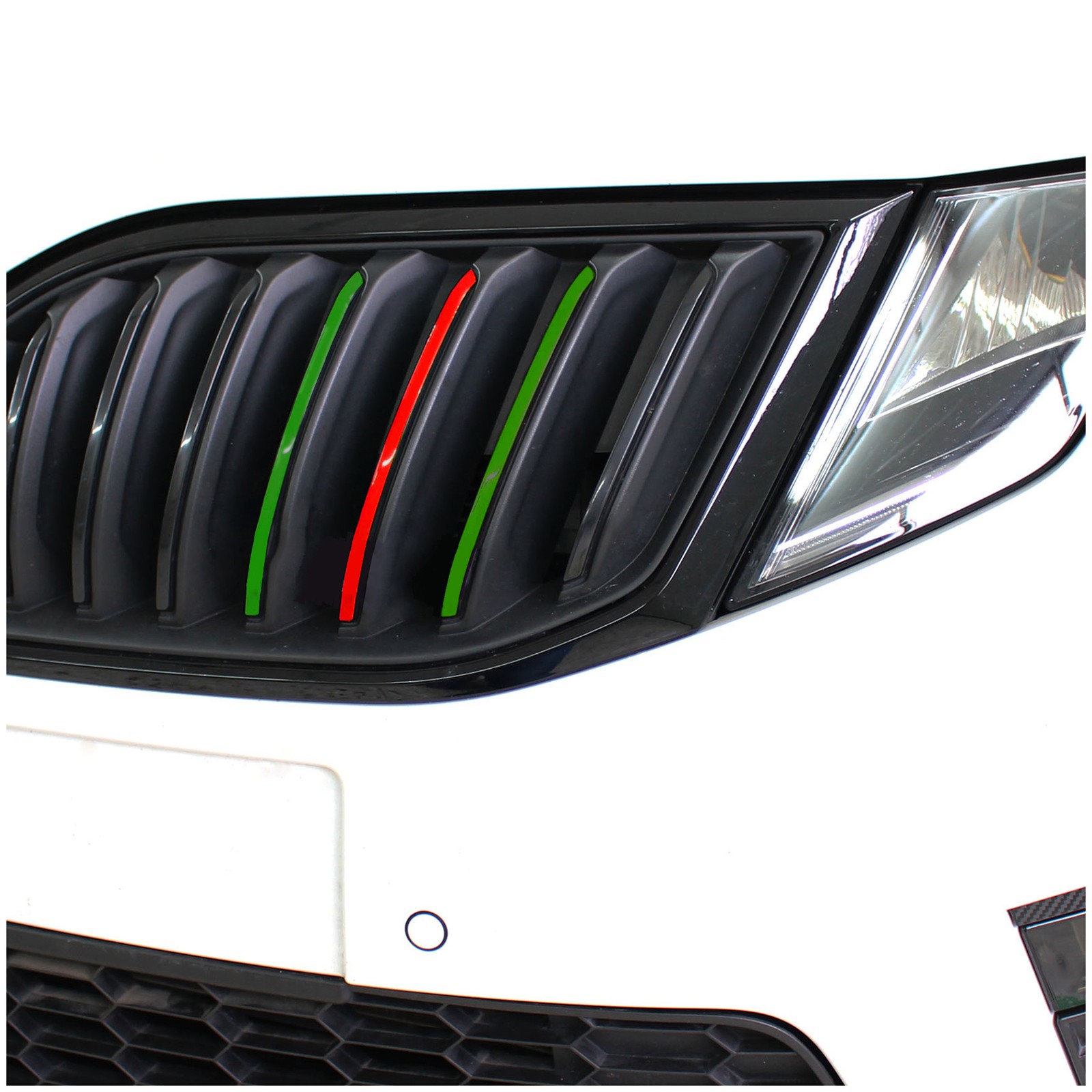 Autoaufkleber Kühlergrill Stripes Set Autos Nierenaufkleber Folie Portugal K005 Bild 3