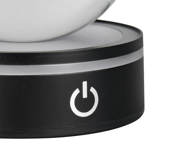 Reality LED-Tischleuchte Rosebud Fun Tiger Ø 8 cm kaltweiß schwarz matt