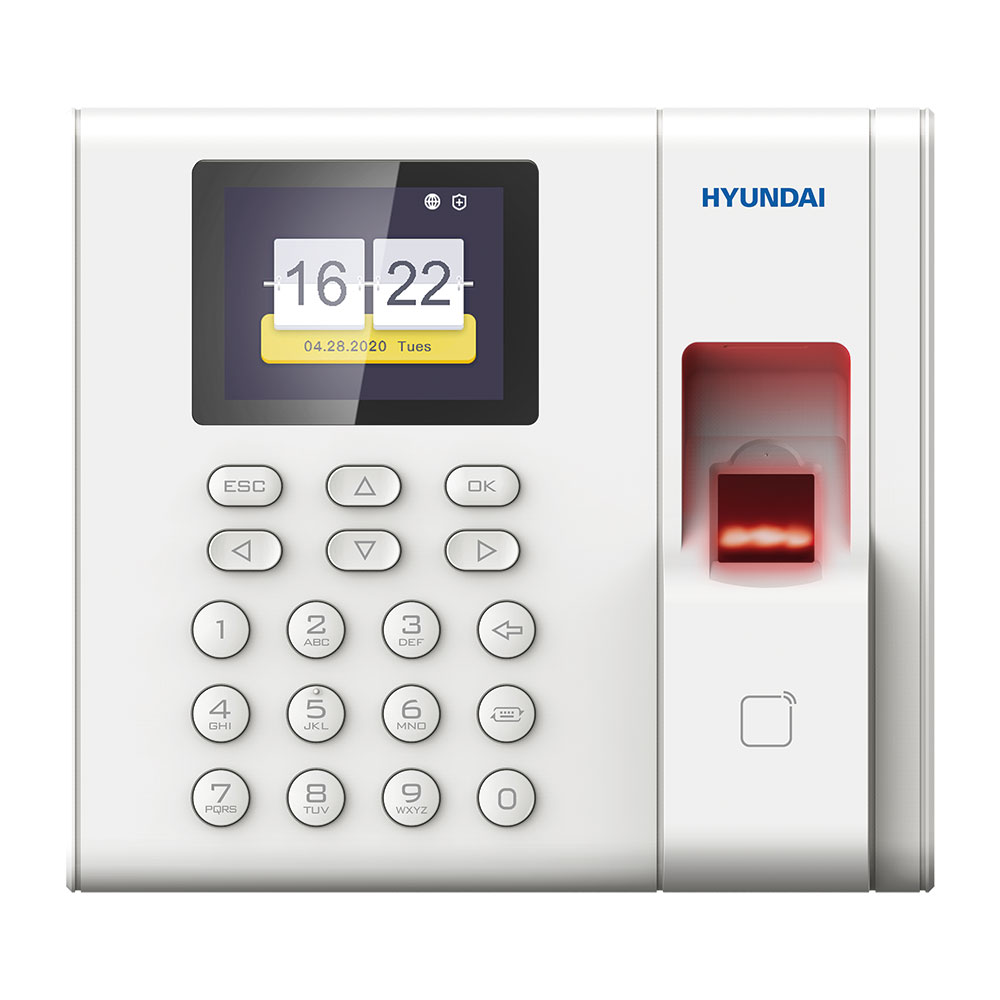 Hyundai HYU-732 Zeiterfassungsterminal mit Fingerabdruck mit 2,4 Zoll Bildschirm