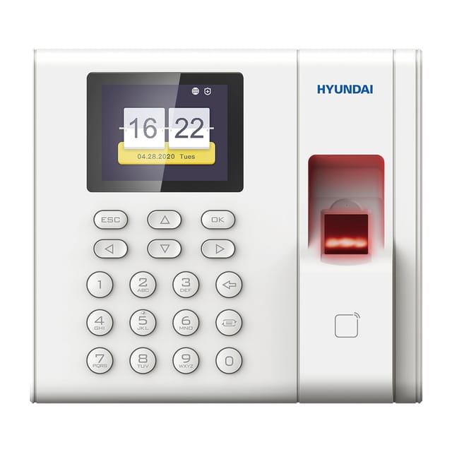 Hyundai HYU-732 Zeiterfassungsterminal mit Fingerabdruck mit 2,4 Zoll Bildschirm