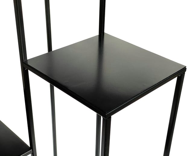 Dandibo - Blumentreppe Metall Schwarz 82 Cm Pflanzentreppe Blumenständer 435 Blumensäule Modern Pflanzenständer Blumenhocker