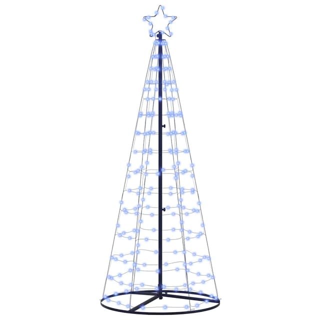 Led-weihnachtsbaum Ekenas 250 Cm 390 Leds Blau Stahl Blau Vidaxl
