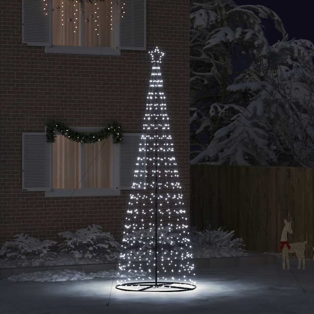 Led-weihnachtsbaum Ekenas 400 Cm 800 Leds Kaltes Weiß Stahl Vidaxl