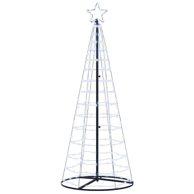 Led-weihnachtsbaum Ekenas 250 Cm 390 Leds Kaltes Weiß Stahl Vidaxl