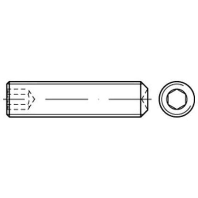 Reyher - Din 916/iso 4029 Gewindestift Feingewinde Vg M10x20 Stahl 45h Blank Innensechskant M. Ringschneide 200 Stk