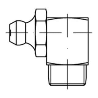 Din 71412 Kegelschmiernippel 5.8 M 6 X 1 Sw 9 Galv. Verzinkt 100 Stk