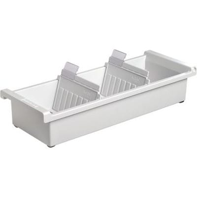 Han - Karteitrog 12,8 X 6,6 X 34,6 Cm (b X H X T) Din A7 Quer 1.300 Karten Polystyrol Lichtgrau 2 Stützplatten